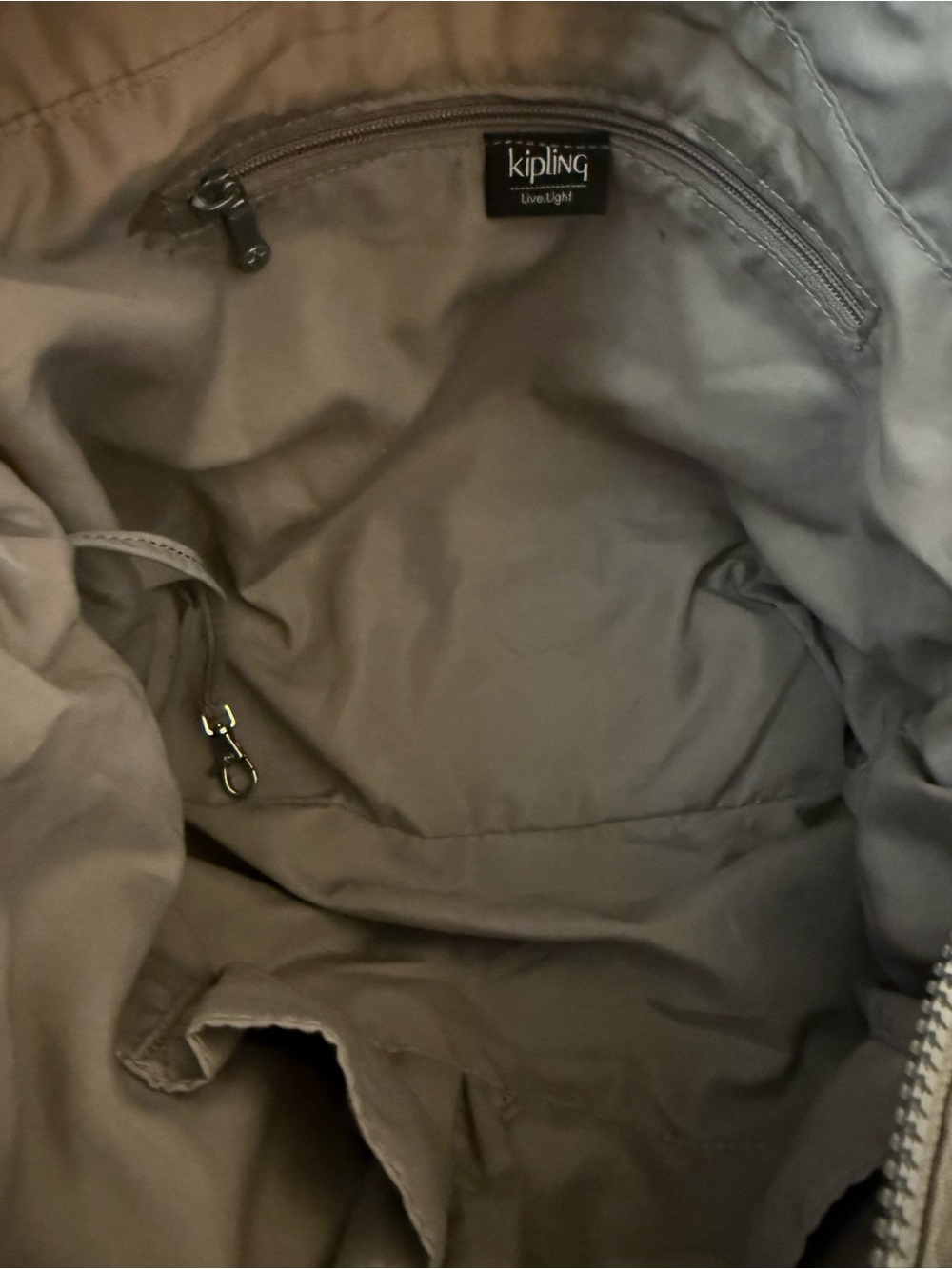 Kipling Neutral Gray Everyday Tote with Front Zip - Picture 11 of 12
